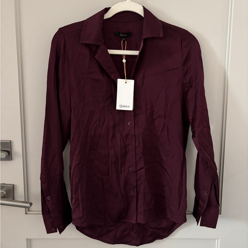 Quince Women's Burgundy/Purple Blouse